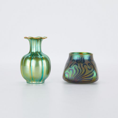 Grp 2: Zsolnay Eosin Porcelain Vases