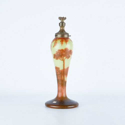 J. Michel French Cameo Glass Lamp Base