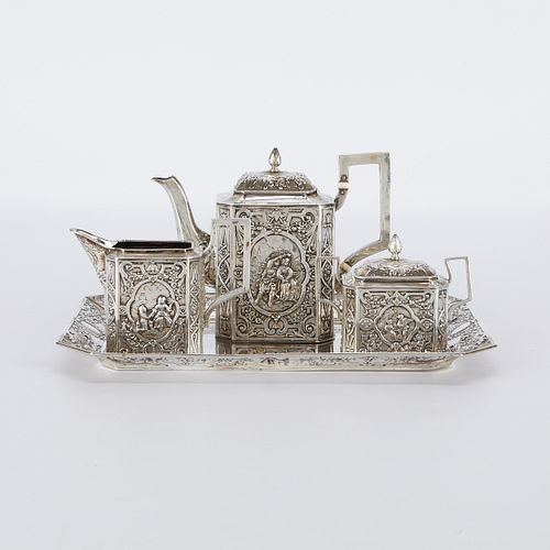 German 800 Silver Tea Set