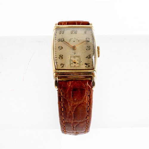 Vintage Lord Elgin Men's Watch with Brown Leather Strap