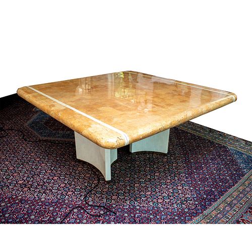 Karl Springer (German 1931 - 1991) Natural Material Large Dining Table