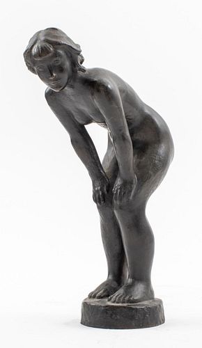 Niels Tvede Nude Woman Bronze Sculpture