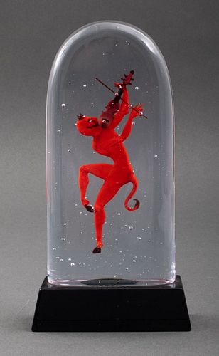 Bubacco Modern Murano Art Glass Devil Sculpture