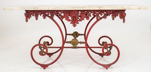 French Marble Top Patisserie Pastry Table