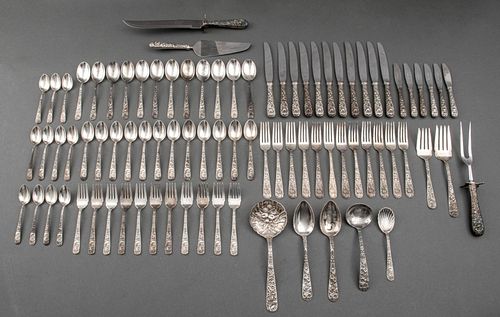 S Kirk & Son Mixed Floral Flatware Service for 12