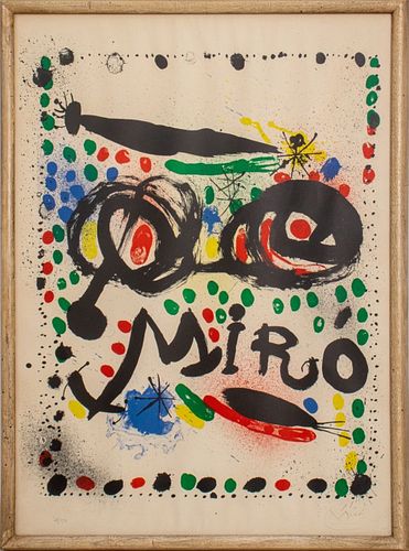 Joan Miro Color Lithograph, circa 1966