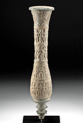 Indian Chandraketugarh Pottery Amphora w/ Yakshas, TL'd
