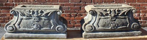 Pair Of Vintage Classical Style Portland Planters
