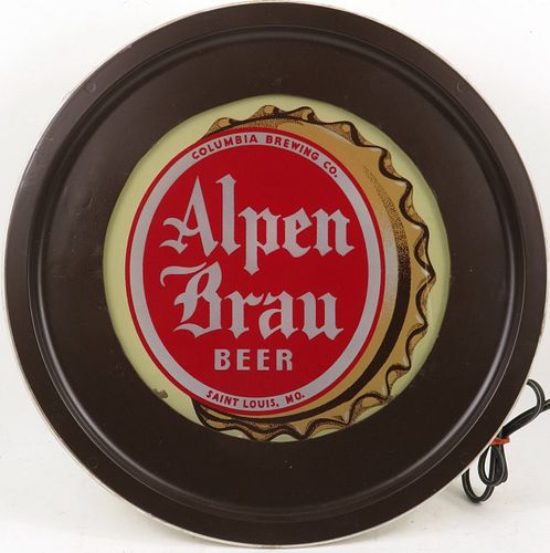 1945 Alpen Brau Beer Frankenstein Sign Saint Louis, Missouri