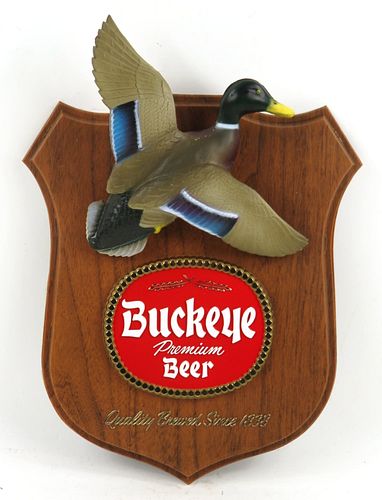 1965 Buckeye Premium Beer Mallard Sign Toledo, Ohio