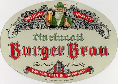 1938 Cincinnati Burger Brau Beer Cincinnati, Ohio