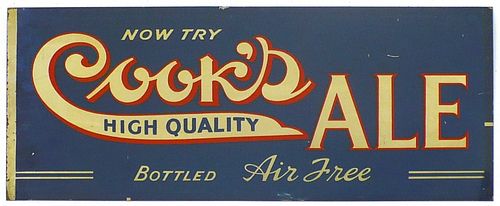 1935 Cook's High Quality Ale Evansville, Indiana