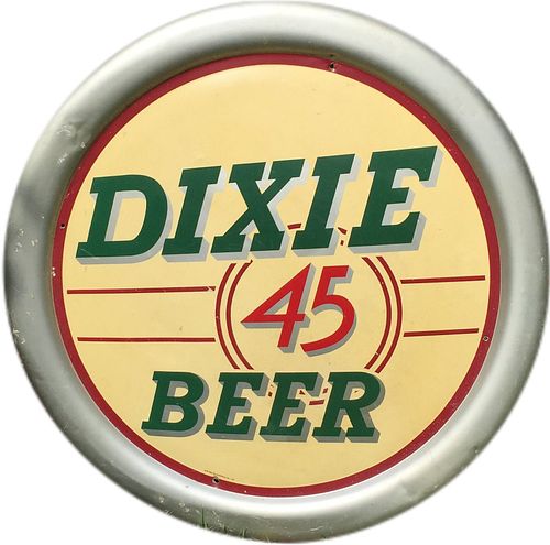1956 Dixie 45 Beer 4-foot Outdoor Button Sign New Orleans, Louisiana