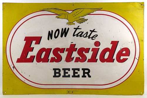 1953 Eastside Beer Tin Sign Los Angeles, California