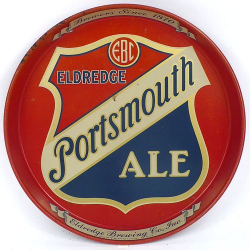 1936 Eldridge Portsmouth Ale 12 inch tray Portsmouth, New Hampshire