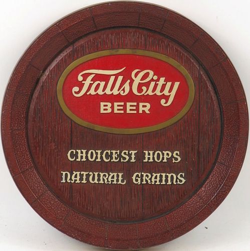 1962 Falls City Beer Chalk Barrel End Louisville, Kentucky