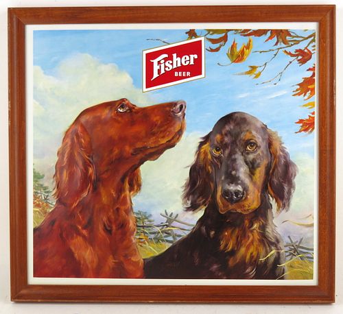 1958 Fisher Beer "Irish/Gordon Setter Dogs" Salt Lake City, Utah