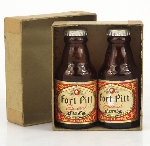 1950 Fort Pitt Special Beer Salt & Pepper Shakers Sharpsburg, Pennsylvania