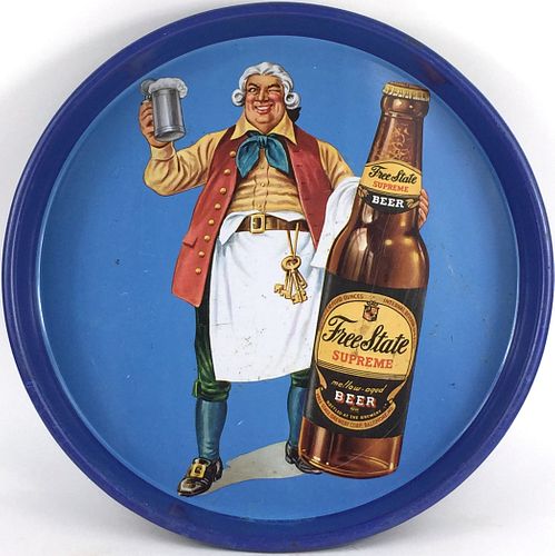 1946 Free State Supreme Beer 13 inch tray Baltimore, Maryland