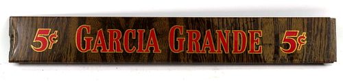 1940 Garcia Grande 5¢ Cigars Shelf Sign , 