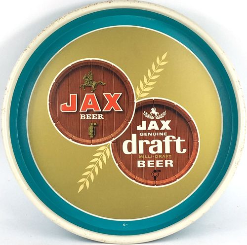 1964 Jax Beer/Jax Genuine Draft Beer 13 inch tray New Orleans, Louisiana