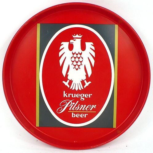 1960 Krueger Pilsner Beer (eagle) 12 inch tray Newark, New Jersey