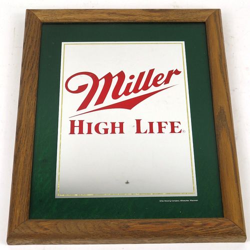 1968 Miller High Life Beer Mirror Milwaukee, Wisconsin