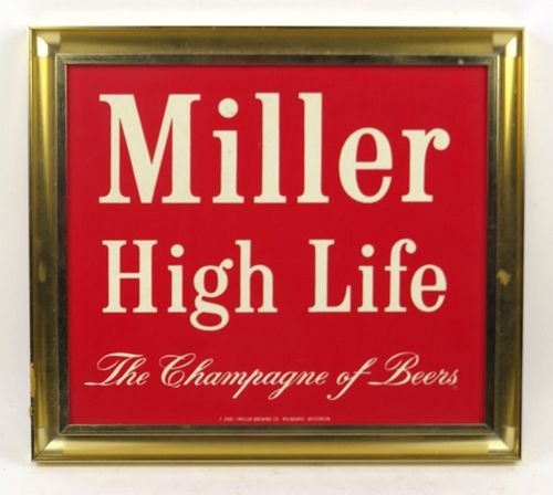 1975 Miller High Life Beer Sign Milwaukee, Wisconsin