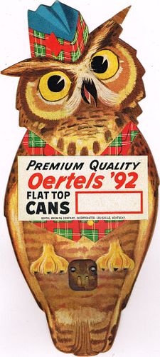 1954 Oertel's '92 Mystik Owl Can Holder Louisville, Kentucky