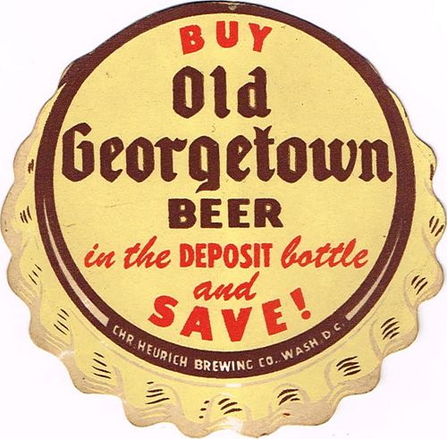 1949 Old Georgetown Beer Paper Decal Washington, District Of Columbia