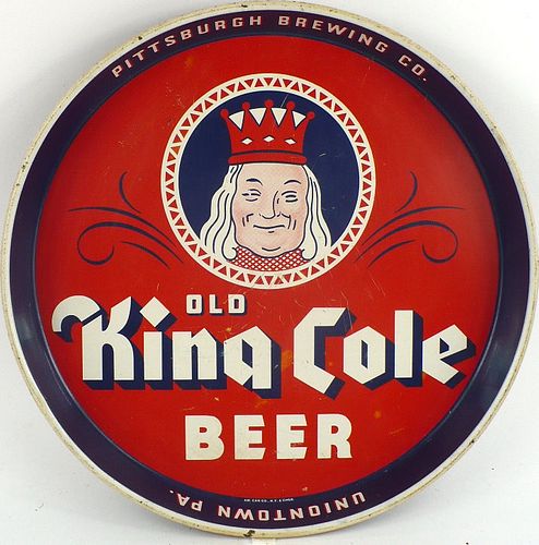 1933 Old King Cole Beer 12 inch tray Uniontown, Pennsylvania