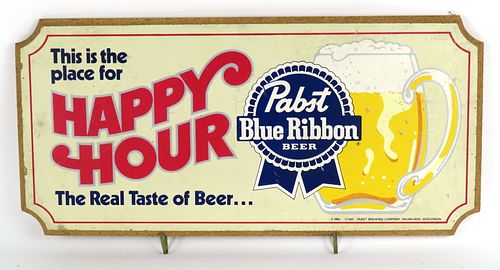 1984 Pabst Beer Wooden Plaque "Happy Hour" Milwaukee, Wisconsin