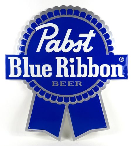 2002 Pabst Blue Ribbon Beer Tin Sign Milwaukee, Wisconsin