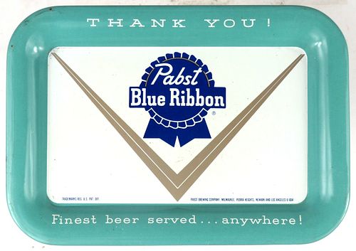1953 Pabst Blue Ribbon Beer Tip Tray Milwaukee, Wisconsin