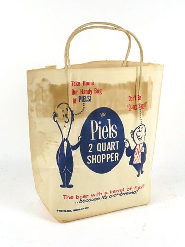 1961 Piel's Beer Two Quart Shopper Brooklyn, New York
