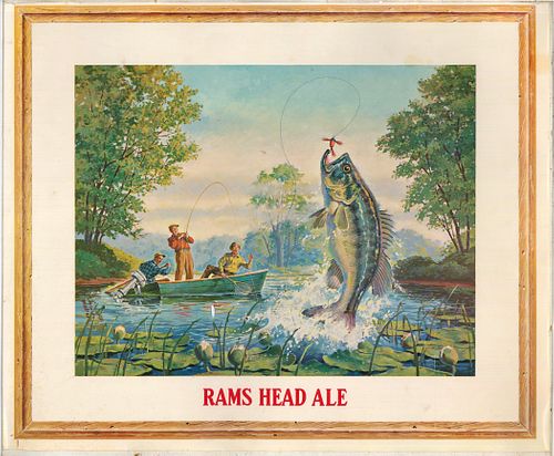 1963 Rams Head Ale (Mounted) Poster Norristown, Pennsylvania
