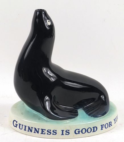 1935 Guinness Seal Porcelain Lamp Base Dublin, Leinster