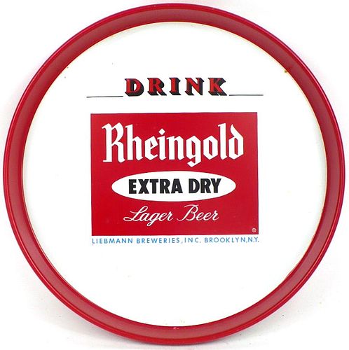1960 Rheingold Extra Dry Beer 12 inch tray New York, New York