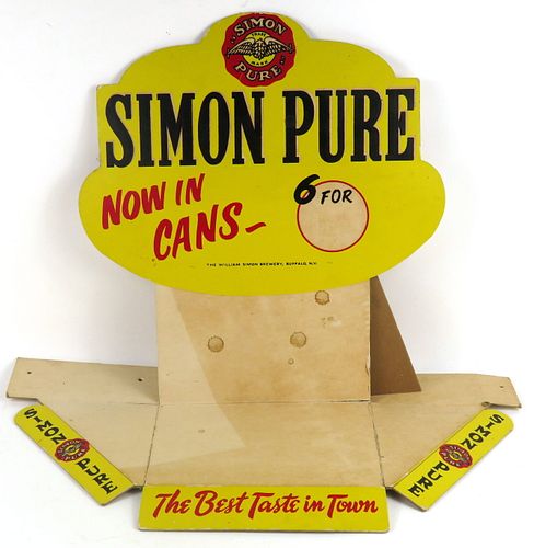 1962 Simon Pure Beer 6-Pack Display Buffalo, New York