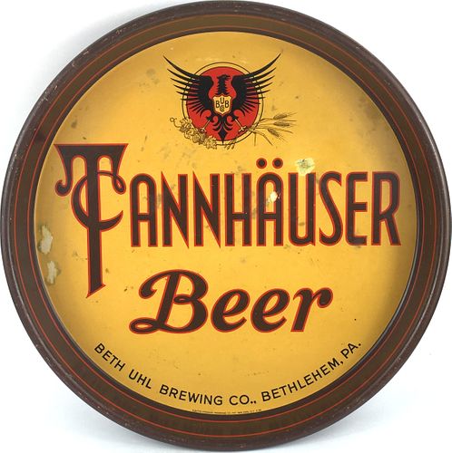 1933 Tannhauser Beer 13 inch tray Bethlehem, Pennsylvania