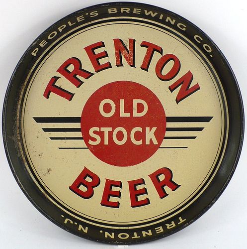 1938 Trenton Old Stock Beer 12 inch tray Trenton, New Jersey