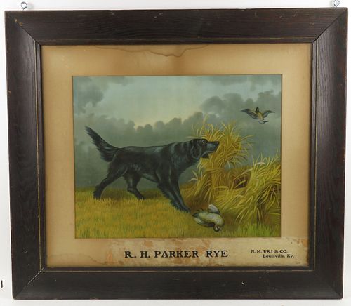 Circa 1910 Parker Rye Lithograph, N. M. Uri & Co., Louisville, Kentucky