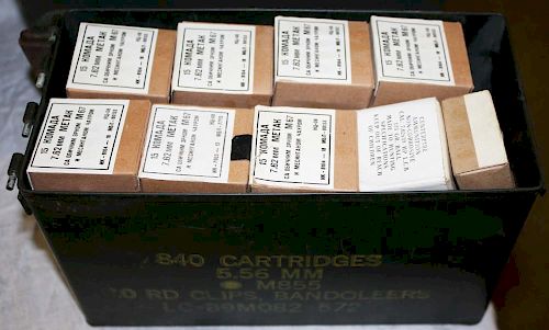 approx. 750 rounds of 7.62x39 Soviet ammo Russian import.