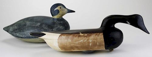 2006 K. Willaim Kautz (VT contemporary carver) signed duck decoy, sold with a 2004 signed Dennis Del