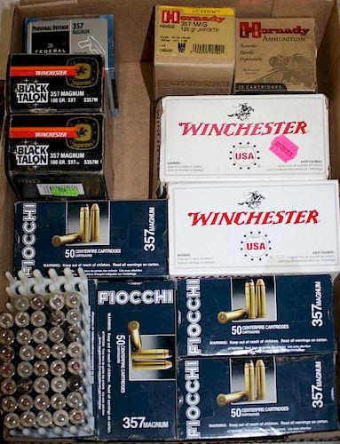 475 rounds of .357 Magnum ammo Winchester Black Talon, Hornady, Federal, Fiocchi