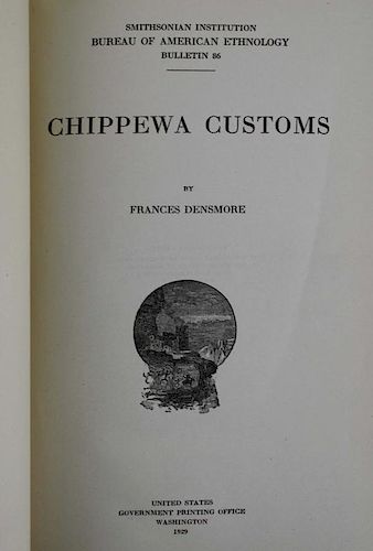1929 “Chippewa Customs” by Frances Densmore Smithsonian Bureau of American Ethnology Bulletin # 86