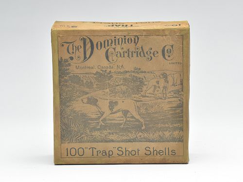 100 count shotgun shell box, The Dominion Cartridge Company, Montreal Canada.