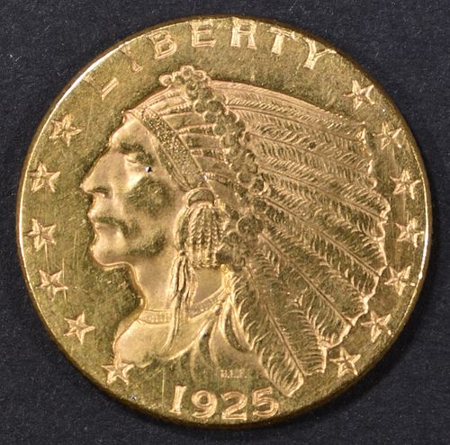 1925-D GOLD $2.5 INDIAN  NICE BU
