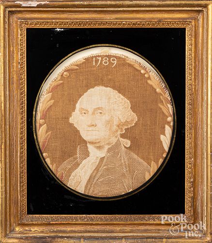 Printed fabric portrait of George Washington