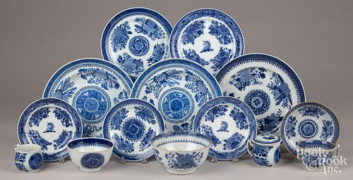 Chinese export blue Fitzhugh porcelain, 19th c.